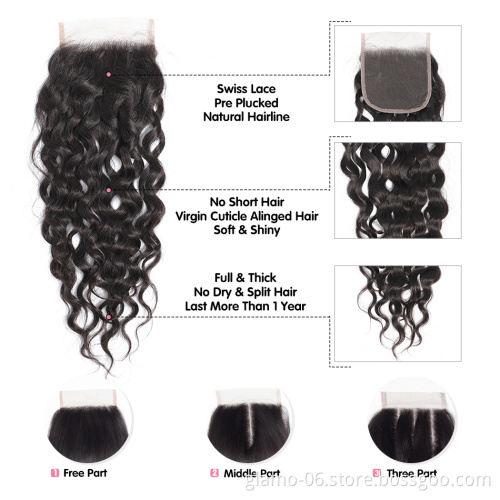 4x4 5x5 Swiss Lace Closure 100% Brazilian Human Hair Transparent Lace Closure,HD Lace Closure